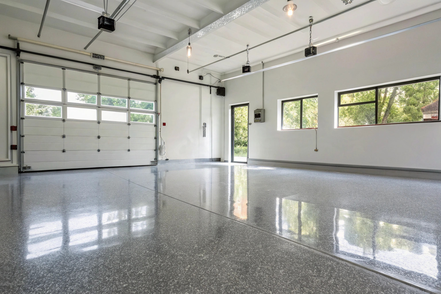 Metallic epoxy garage floor finish in Alfords Point