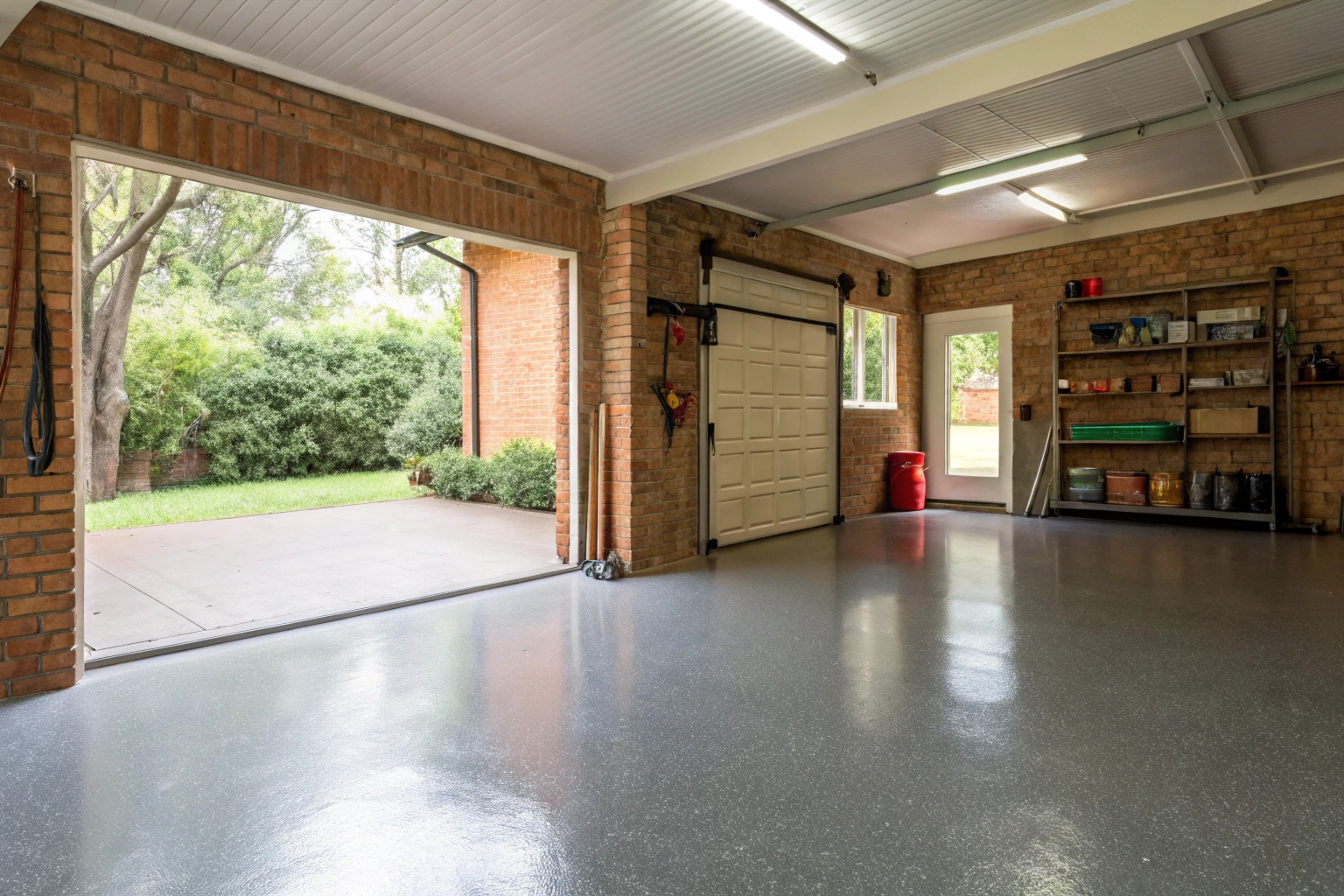 Epoxy garage floor coating in a Willarong Road, Caringbah home