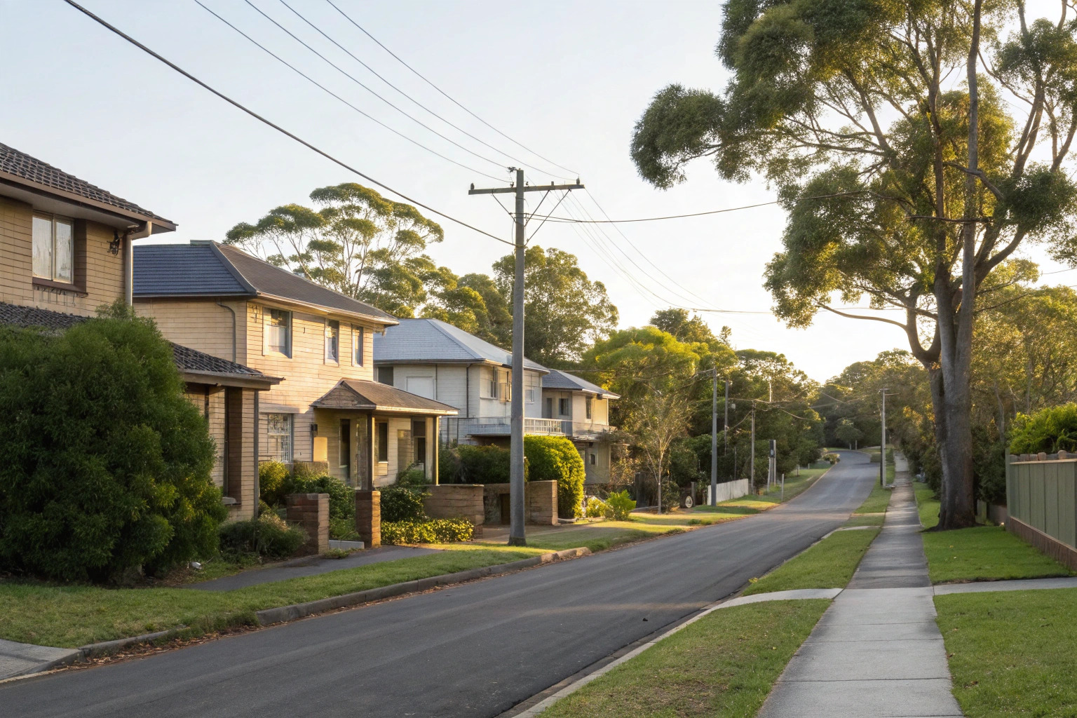 Suburban street near Oak Rd in Kirrawee, Sutherland Shire